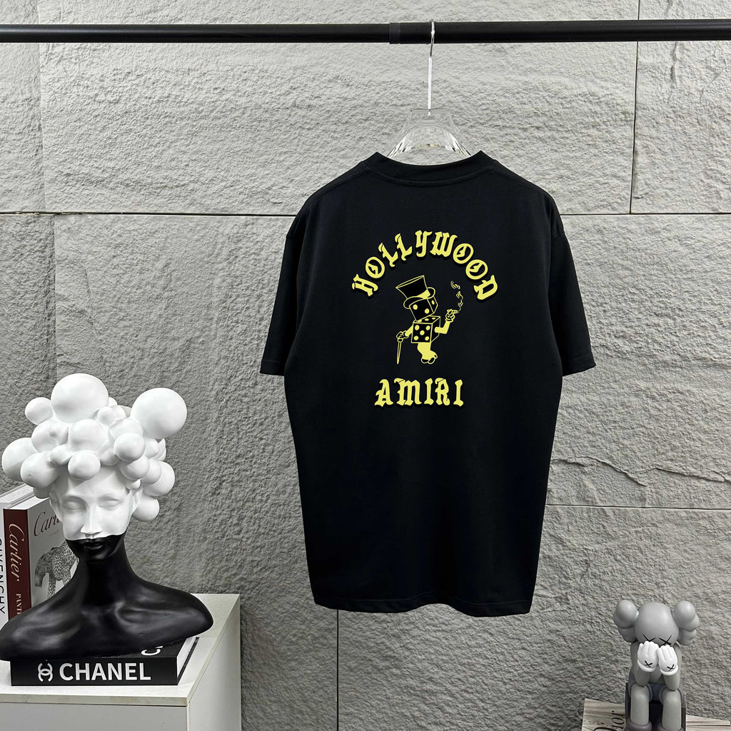 AMIRI Hollywood Cartoon Graphic Back‑Print Crew‑Neck Short‑Sleeve T‑Shirt
