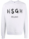 MSGM logo-print crew neck sweatshirt