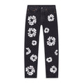 Black Cotton Wreath Jeans