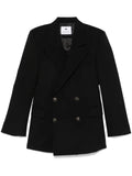 Marine Serre virgin wool twill fitted jacket
