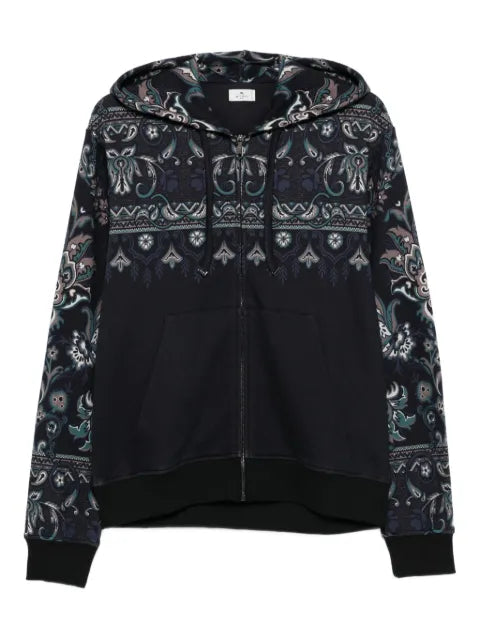 ETRO paisley-print zip-up hoodie