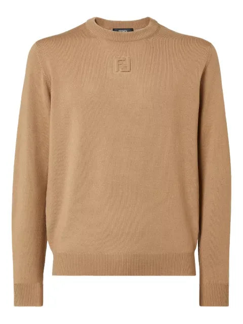FENDI embossed-logo wool sweater