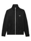 Fred Perry logo-tape track jacket