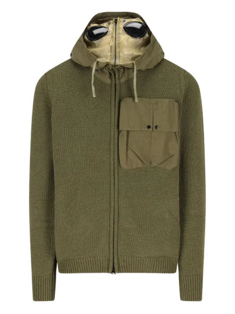 C.P. Company zip-up patch-pocket hoodie