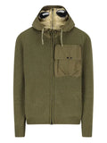 C.P. Company zip-up patch-pocket hoodie