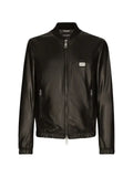Dolce & Gabbana leather jacket with branded tag