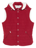 Brunello Cucinelli bonded nylon down vest with detachable hood