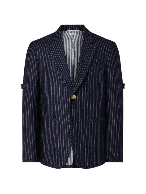 Thom Browne flannel chalk stripe sportcoat with armband