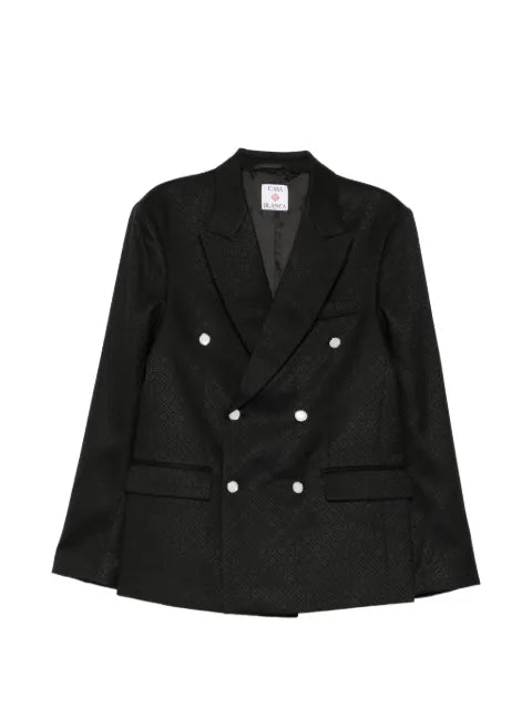 Casablanca geometric-jacquard single-breasted blazer
