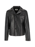 MM6 Maison Margiela button-up notched-lapel biker jacket