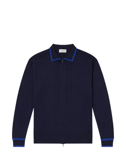 John Smedley zip-up knitted cardigan