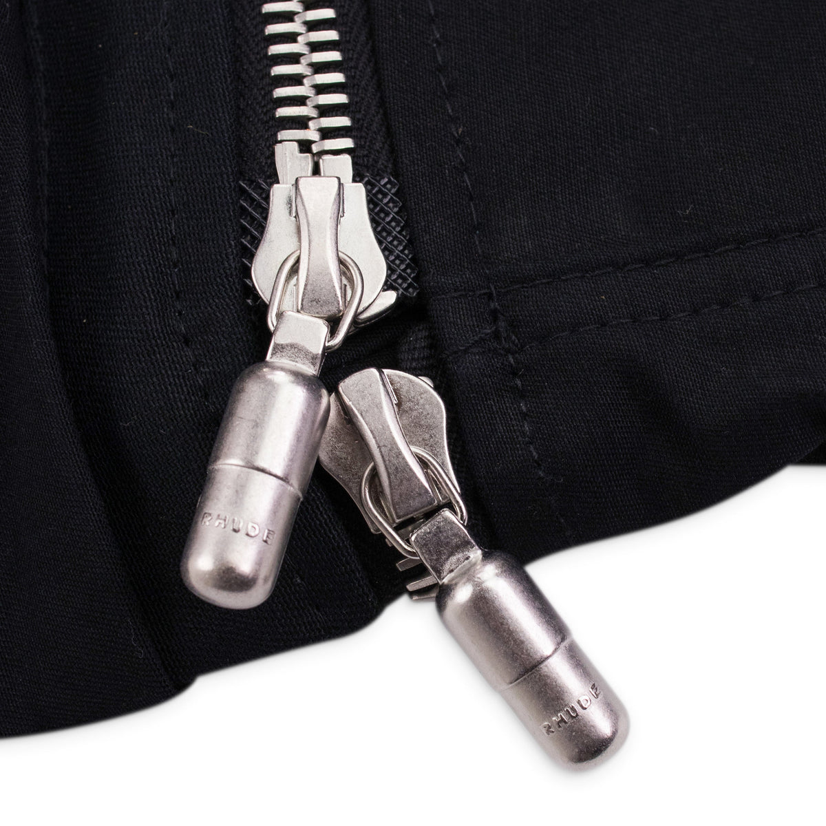 Black Knee Zip Cargo Pants