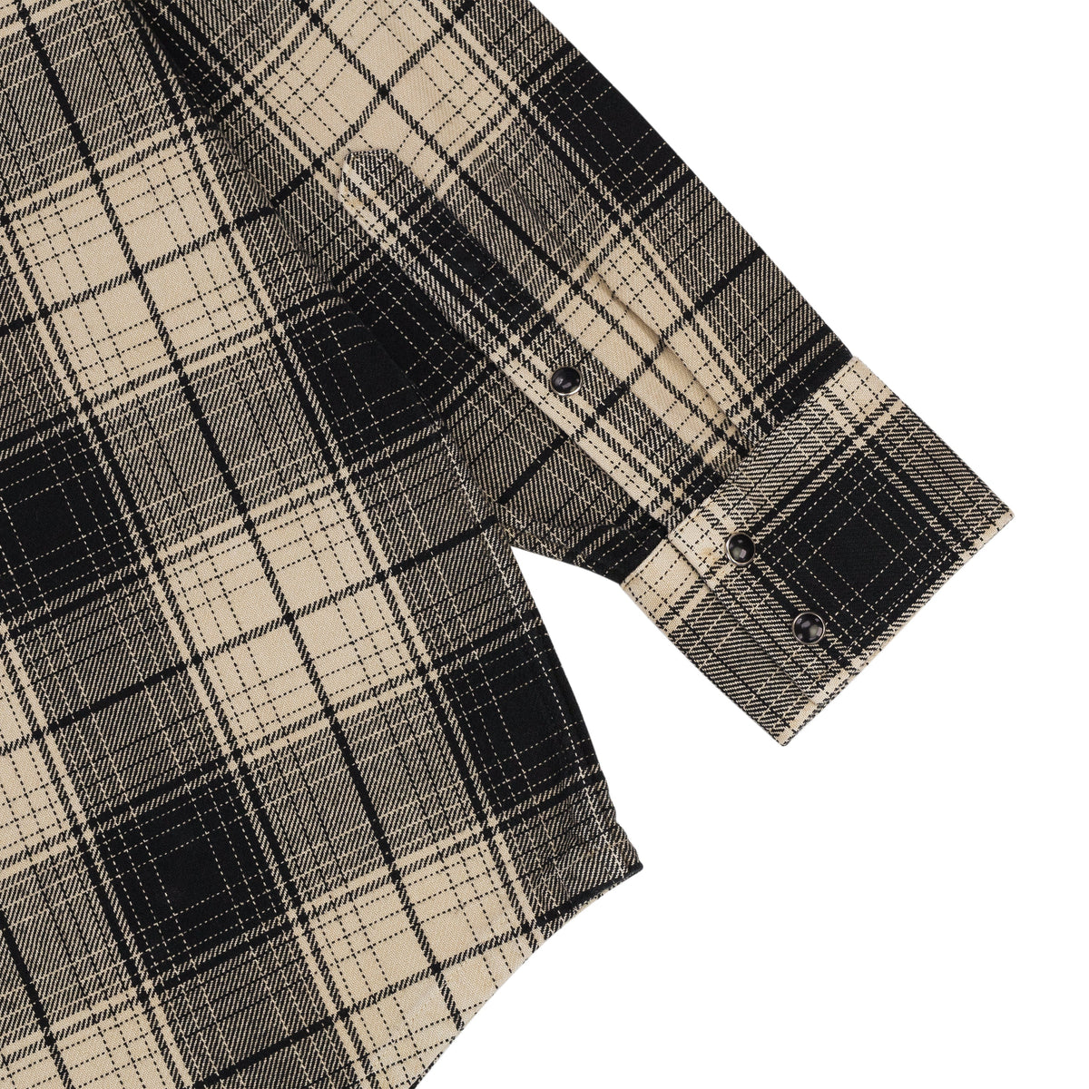 Brown/Rice Overdye Plaid Western Shirt