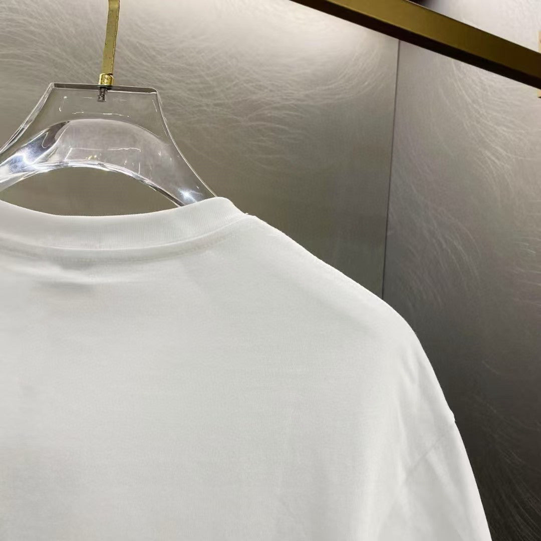 Amiri Los Angeles Line‑Art Monogram Front Graphic Crew‑Neck Short‑Sleeve T‑Shirt