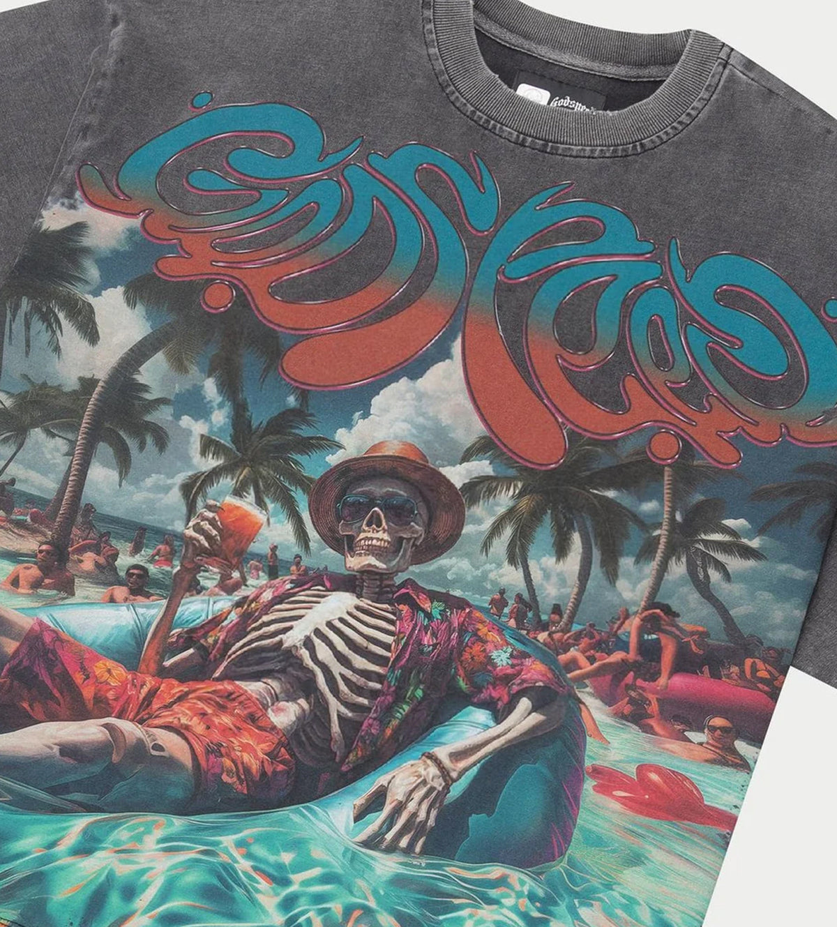 Godspeed Pool Party Tee Washed Grey