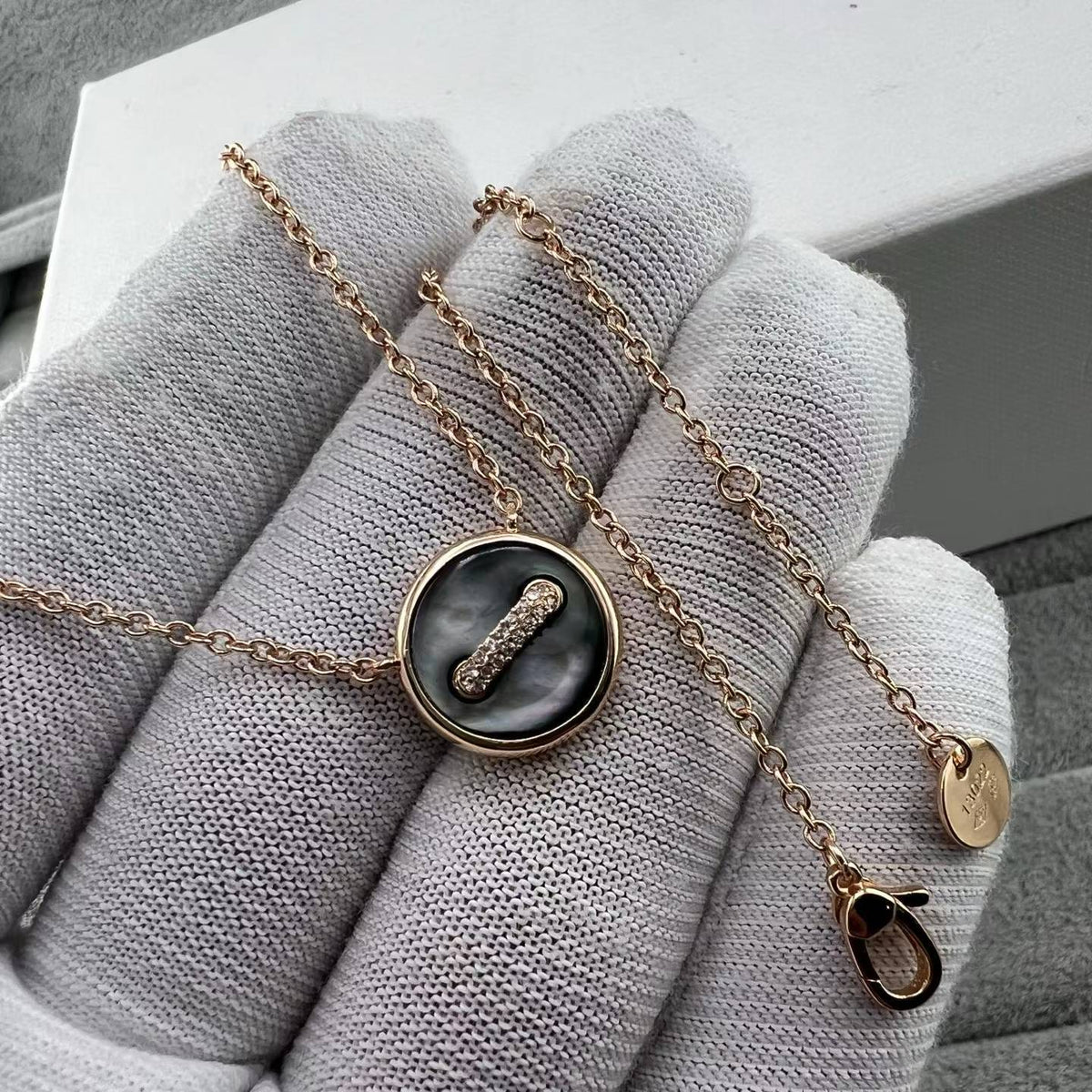 Pomellato Style Lock Cubic Zirconia Necklace