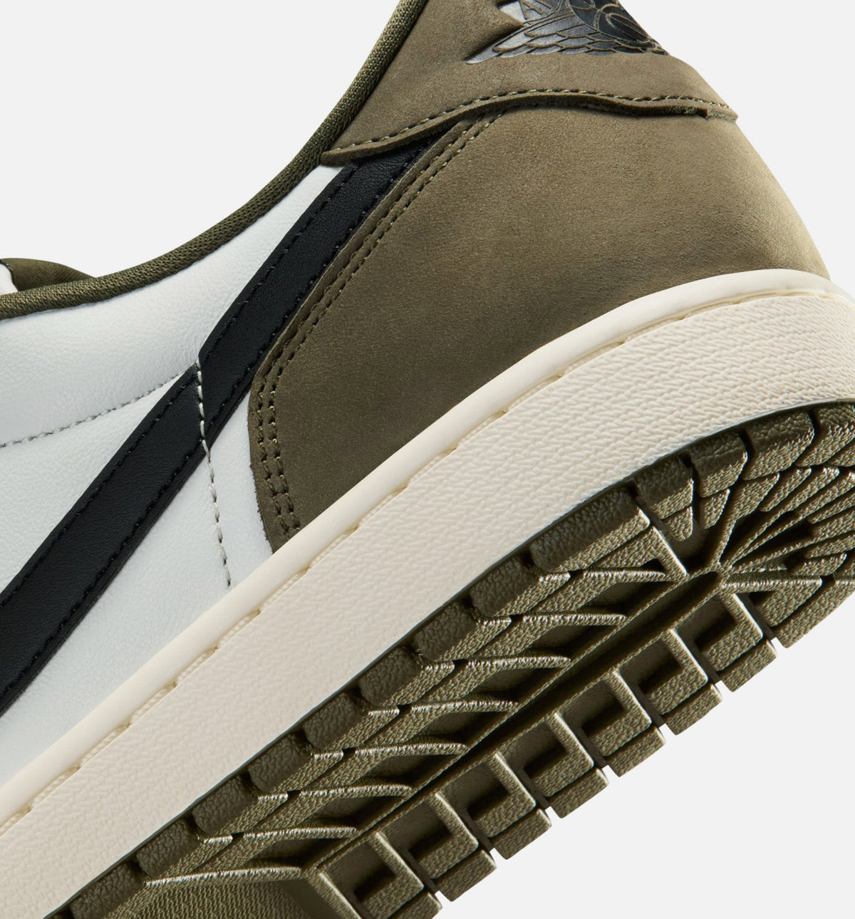 Air Jordan 1 Low Men's Lifestyle Sneakers - Sail/Hemp/Fire Red/College Grey