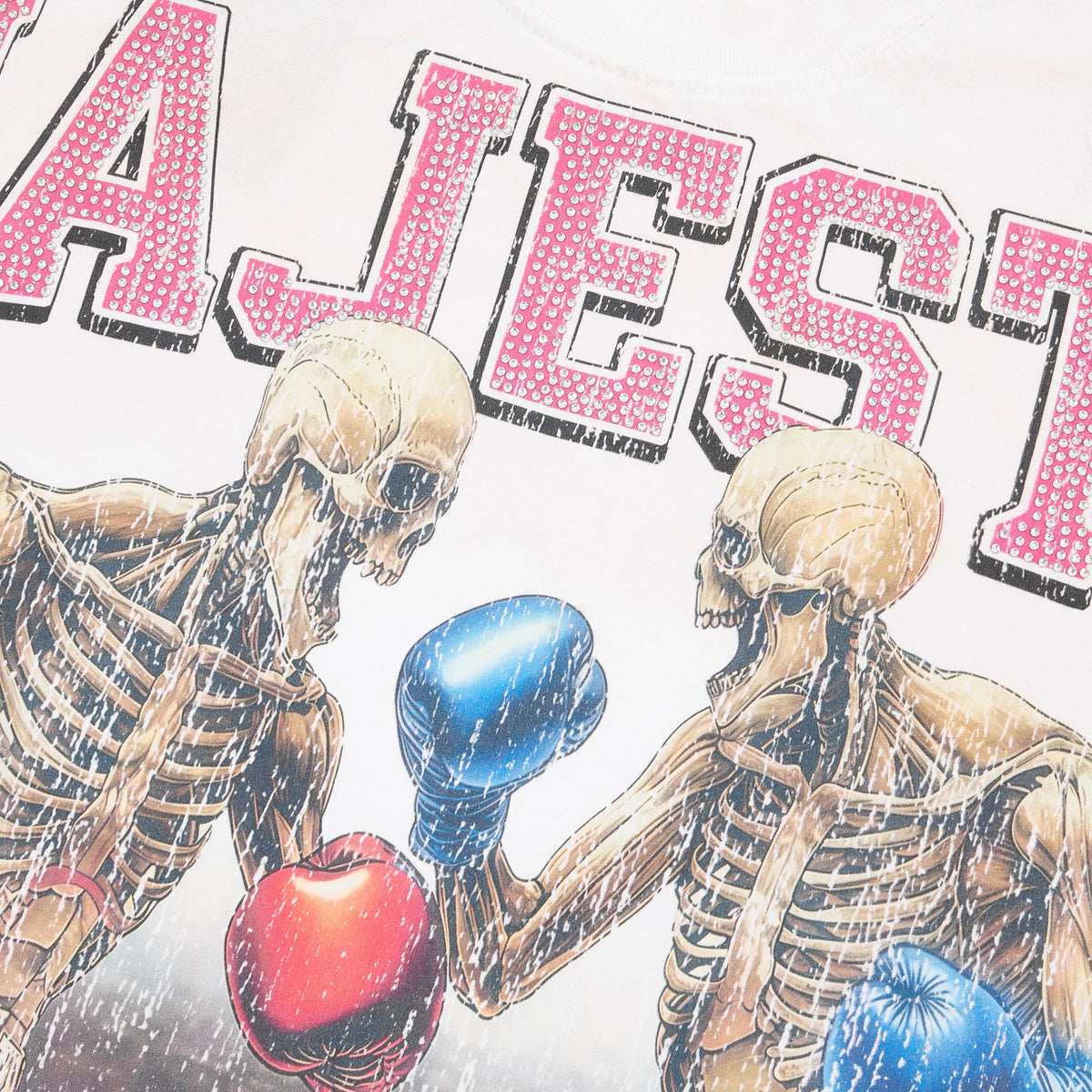 MAJESTIK Skeleton Boxing Graphic T-Shirt