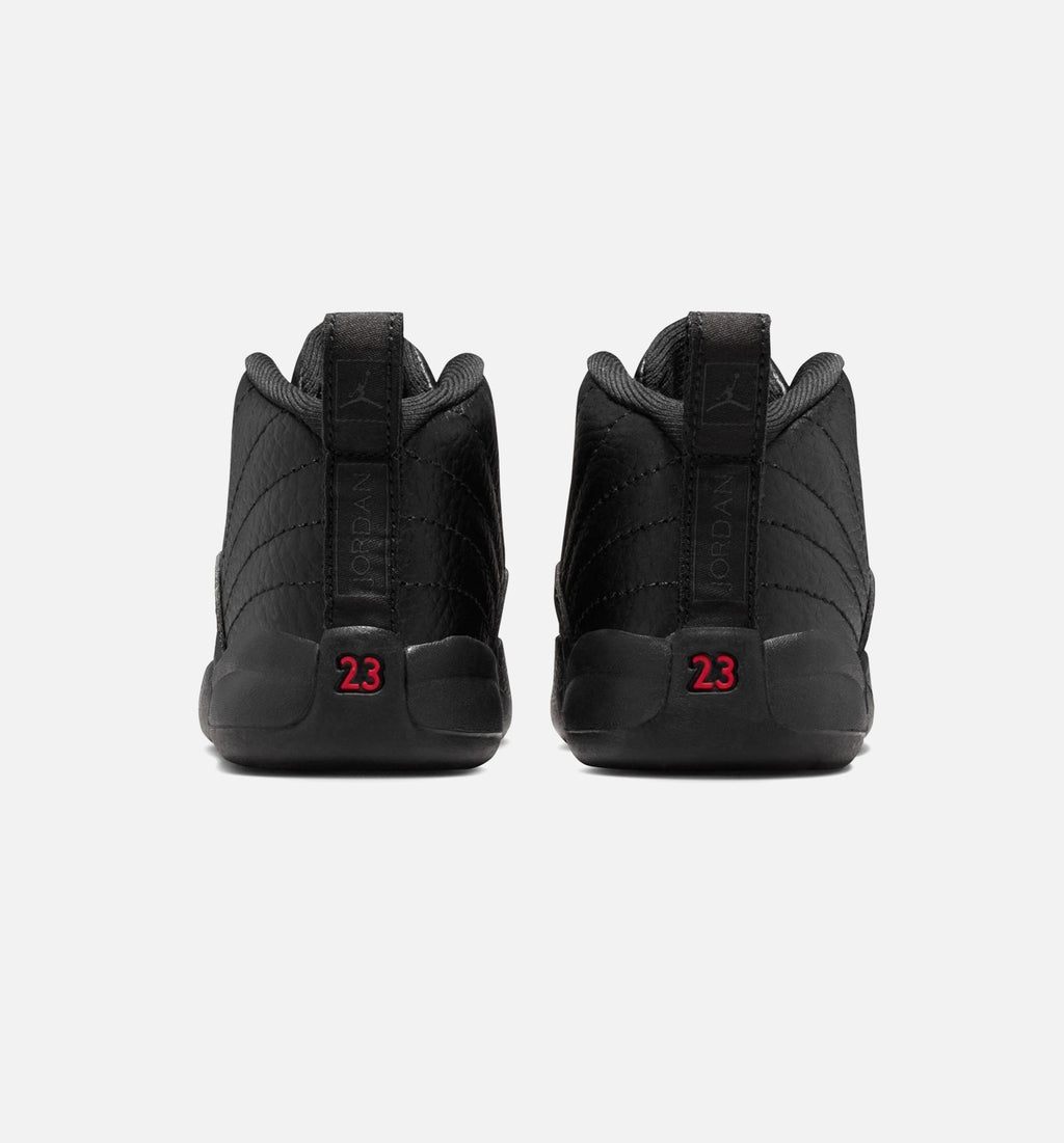 Air Jordan 12 Retro Bloodline Infant Sneakers - Black/Varsity Red