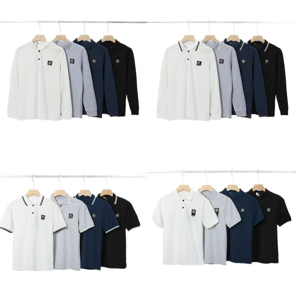 Stone Island Compass Patch Short & Long Sleeve Polo Shirt Streetwear