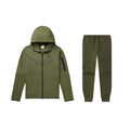 Nike Sportswear Tech Fleece Full Zip Hoodie & Joggers Set Rough Green and Black