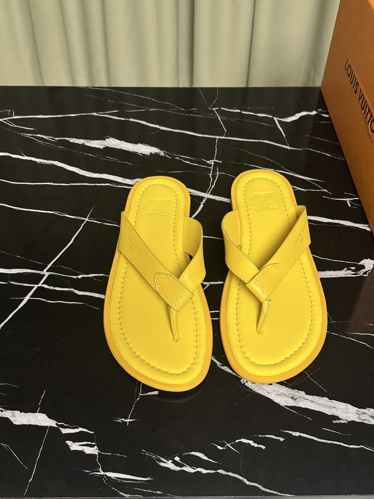 Louis Vuitton Men's Leather Thong Sandals