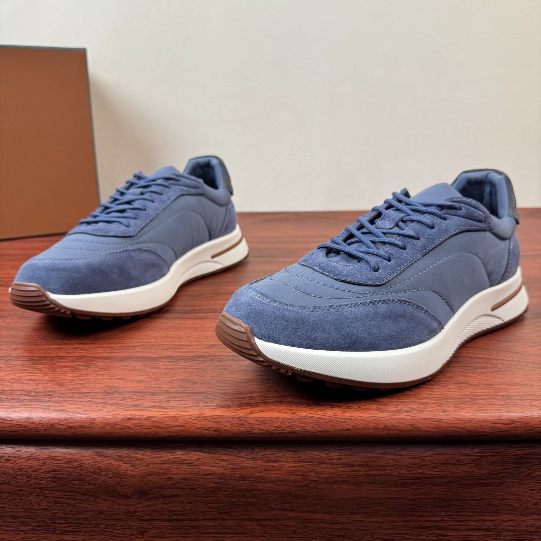 Loro Piana Men's Low-Top Sneakers - Padded Collar