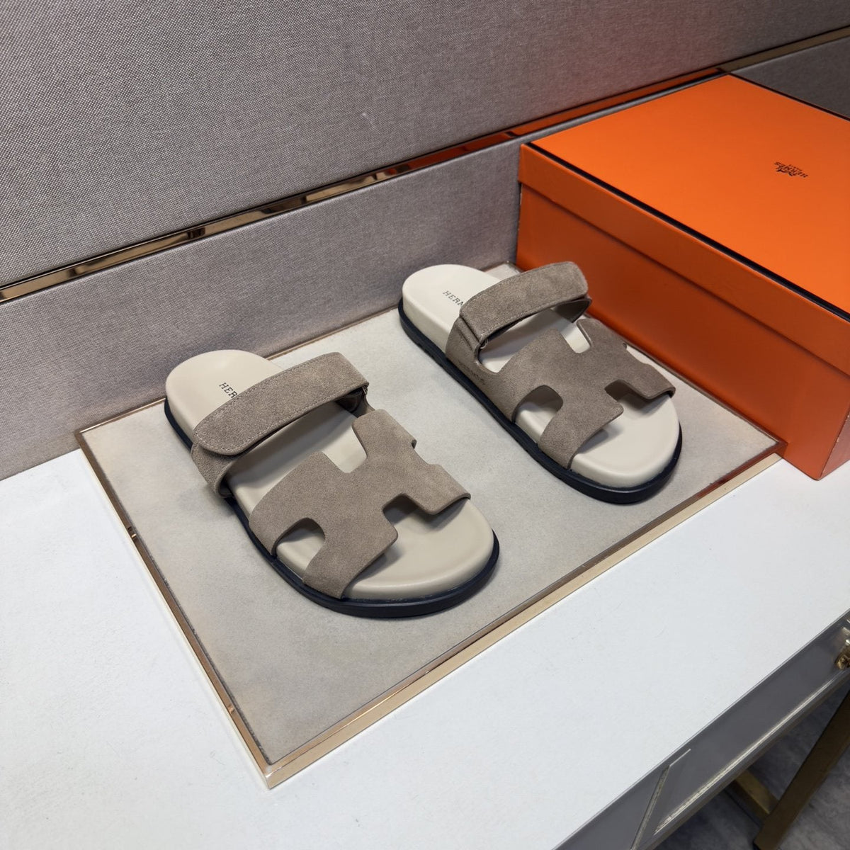 Hermès Cutout Slide Sandals