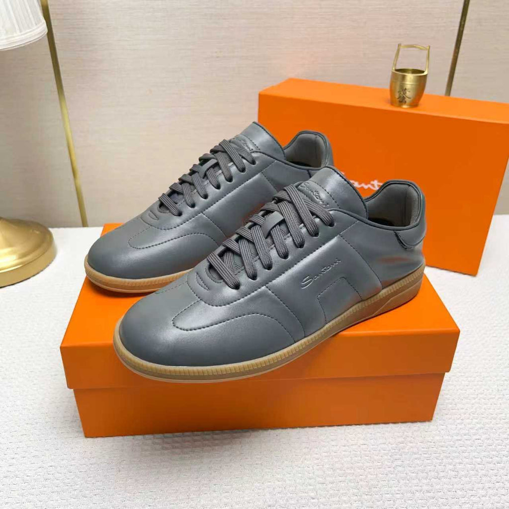 Santoni Embossed Low-Top Sneakers